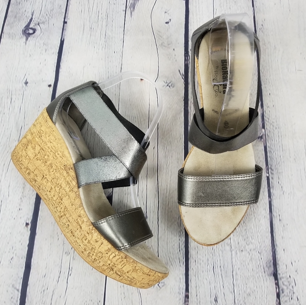 BIONATURA | Salona elastic strap wedge sandals